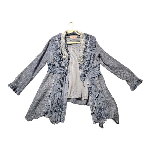 Pretty Angel knit cardigan jacket ruffles sequins women’s small ? Fairy - Picture 11 of 12